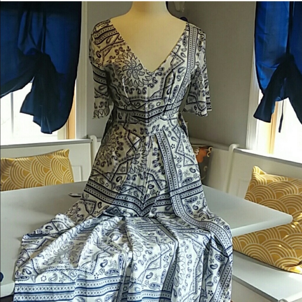 NWT Paisley Maxi Romper